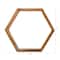 12" Wooden Hexagon Floating Honeycomb Shelf (Set of 5)